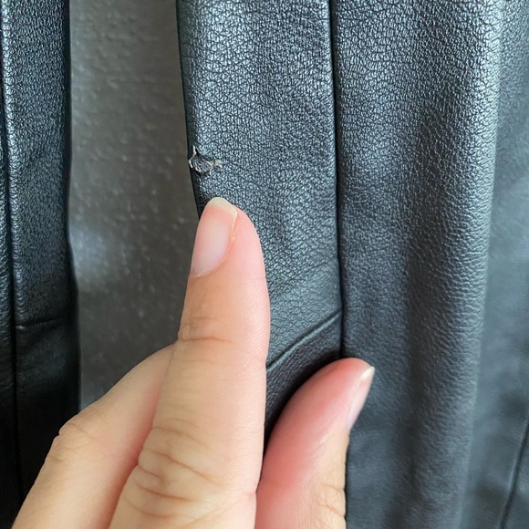 Zara Pants Womens Size Medium Black Basic Faux Leather Pull On Legging Skinny - Picture 11 of 13